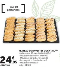PLATEAU DE NAVETTES COCKTAIL