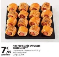 MINI FEUILLETÉS SAUCISSES COSTUMÉES