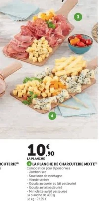 LA PLANCHE DE CHARCUTERIE MIXTE