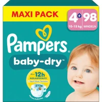 PAMPERS BD Couches taille 4+ (10-15 kg) X98