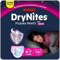 HUGGIES DRYNITES GIRLS 4-7 ANS