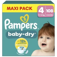 PAMPERS BD Couches taille 4 (9-14 kg) X108