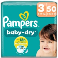 PAMPERS BD Couches taille 3 (6-10 kg) X50