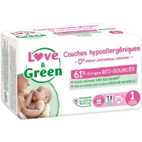 LOVE AND GREEN : Couches hypoallergeniques T1 x44