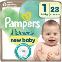 PAMPERS HARM NB Couches taille 1 (2-5 kg) X23