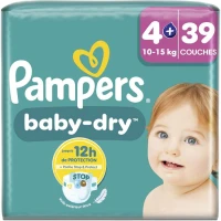 PAMPERS BD Couches taille 4+ (10-15 kg) X39