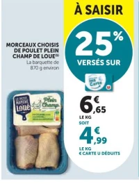 Morceaux choisis de poulet plein Champ de Loué