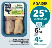 Morceaux choisis de poulet plein champ de Loué