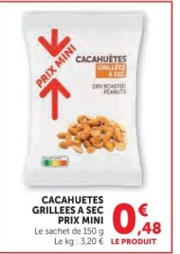 Cacahuètes grillées à sec PRIX MINI