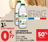 LAIT FERMENTÉ NATURE ISLA DÉLICE