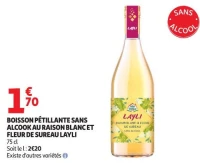 BOISSON PÉTILLANTE SANS ALCOOL AU RAISIN BLANC ET FLEUR DE SUREAU LAYLI