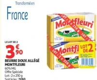 BEURRE DOUX ALLÉGÉ MONTFLEURI