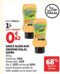 Sauce Alger aux Oignons Halal Samia