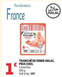 Tranché de Dinde Halal Prix Cool