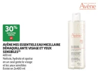 AVÈNE MES ESSENTIELS EAU MICELLAIRE DÉMAQUILLANTE VISAGE ET YEUX SENSIBLES