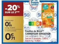 Feuilles de Brick CARREFOUR SENSATION