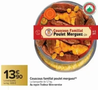 Couscous familial poulet merguez