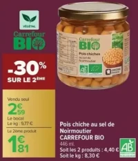 Pois chiche au sel de Noirmoutier CARREFOUR BIO