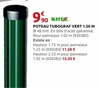 POTEAU TUBOGRAF VERT 1.50 M