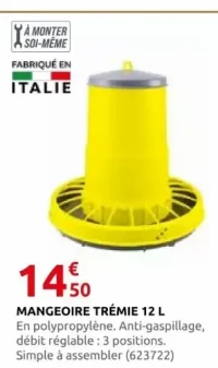 MANGEOIRE TRÉMIE 12 L