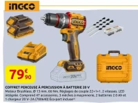 COFFRET PERCEUSE À PERCUSSION À BATTERIE 20 V