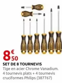 SET DE 8 TOURNEVIS