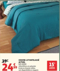 COUVRE-LIT MATELASSÉ ACTUEL 240x220cm