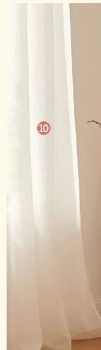 LOT DE 2 VOILAGES ÉCRU 135x240cm