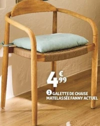 GALETTE DE CHAISE MATELASSÉE FANNY ACTUEL