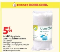 COUETTE LÉGÈRE ESSENTIEL