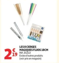 LES 8 CIERGES MAGIQUES FLUOS 18CM