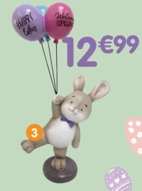 Statue lapin & ballons