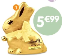 LINDT lapin or chocolat blanc