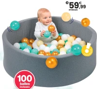 PISCINE À BALLES MOUSSE 6 mois