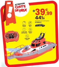 BATEAU DE MARIN-POMPIER RADIOCOMMANDÉ 6 ans