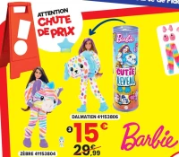 BARBIE CUTIE REVEAL - POUPÉE (Dalmatien / Zèbre)