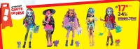 Poupée Monster High (Frankie Stein, Draculaura, Clawdeen Wolf, Cléo de Nile, Jinafire Long)