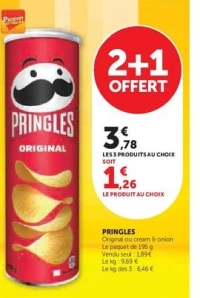 PRINGLES Original ou cream & onion