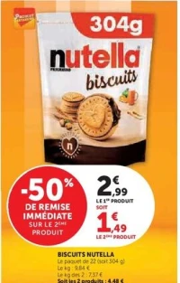 BISCUITS NUTELLA