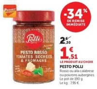 PESTO POLLI Rosso ou alla calabrese ou poivrons aubergines