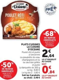 PLATS CUISINES LA CUISINE D'OCEANE Poulet rôti et purée à l'ancienne ou paupiette de veau