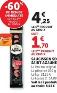 SAUCISSON SEC SAINT AGAÛNE La fine ou original