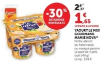 YAOURT LE MIXE GOURMAND MAMIE NOVA
