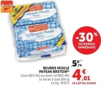 BEURRE MOULE PAYSAN BRETON (LOT DE 2)