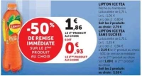 LIPTON ICE TEA Pêche ou framboise