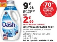 LESSIVE LIQUIDE DASH 2 EN 1