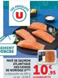 Pavé de saumon atlantique des fjords de Norvège U