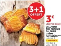 Jalousies aux pommes ou Pains crème pâtissière