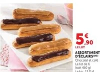 Assortiment d'éclairs