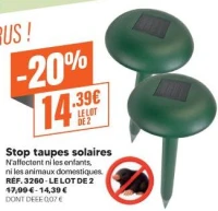 Stop taupes solaires